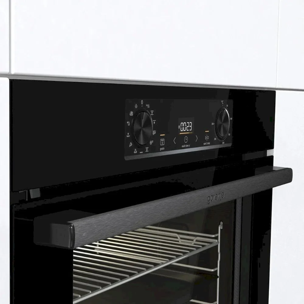 Духовой шкаф Gorenje BPS6737E14BG (Essential / чёрный / SilverMatte / IconLED / GentleBake / AirFry / телескоп / пиролиз)-2
