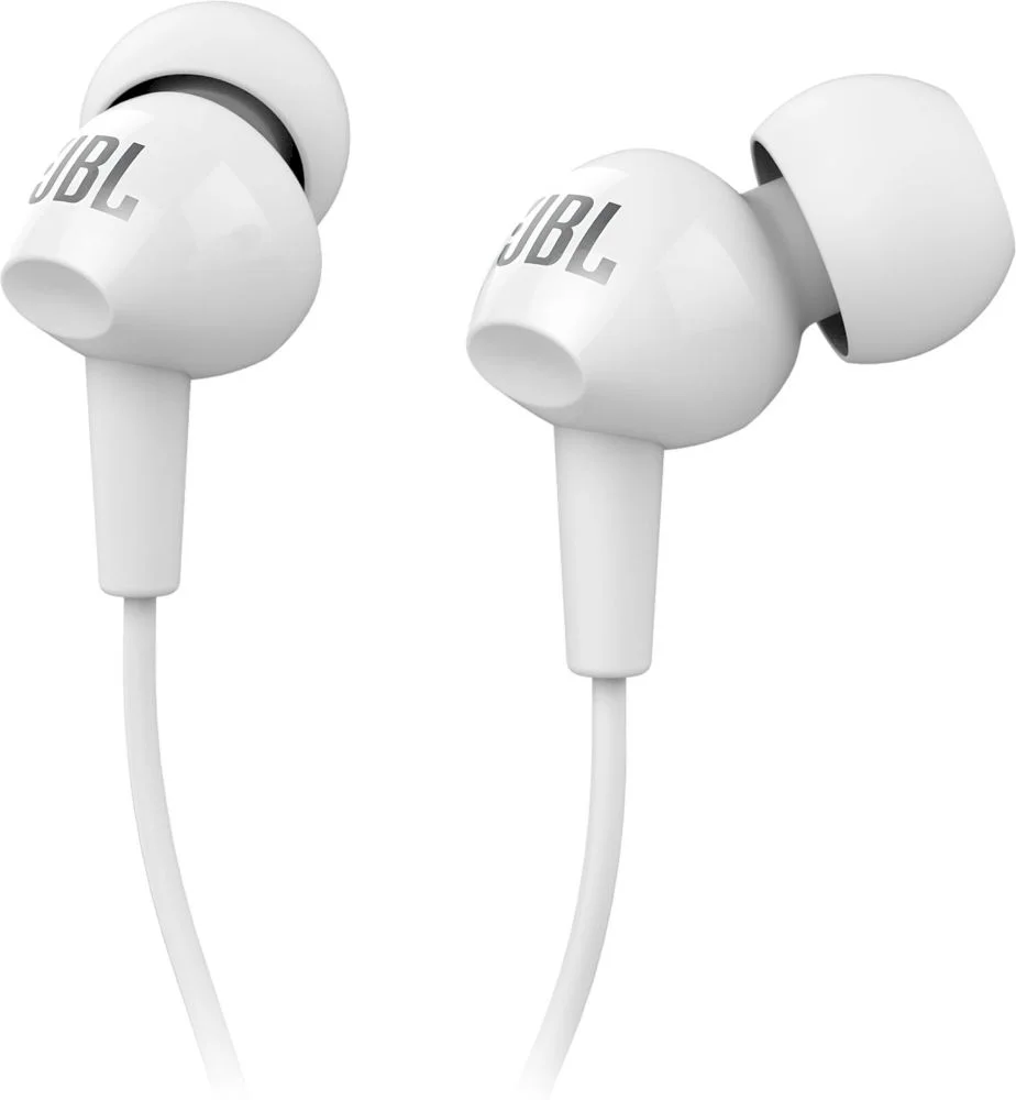 Проводные наушники с микрофоном JBL C100Si, (кабель 1.2 м), белый-0