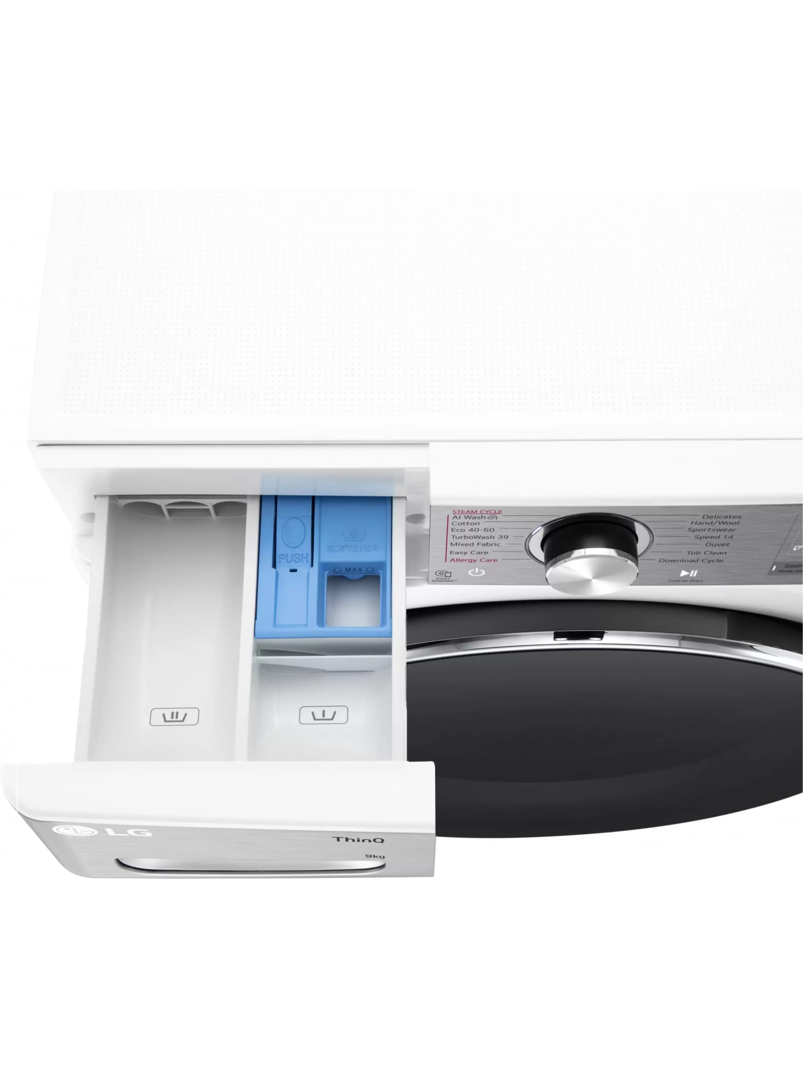 Стиральная машина LG F2WR909P3W (47.5см / 9кг / 1200об / пар / добавление белья / AI DD ™ / TurboWash™ 360˚ / Wi-Fi / Inverter Direct Drive / A+++)-9