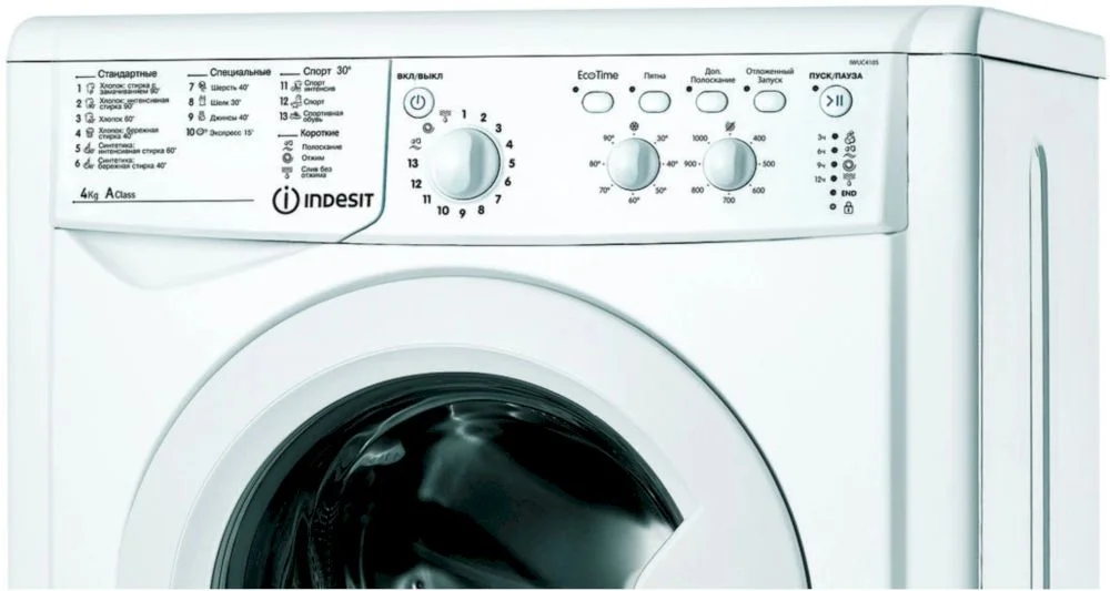 Стиральная машина Indesit IWUC 4105 (CIS) (32,3 см / 4кг / 1000об / Eco Time / A)-1