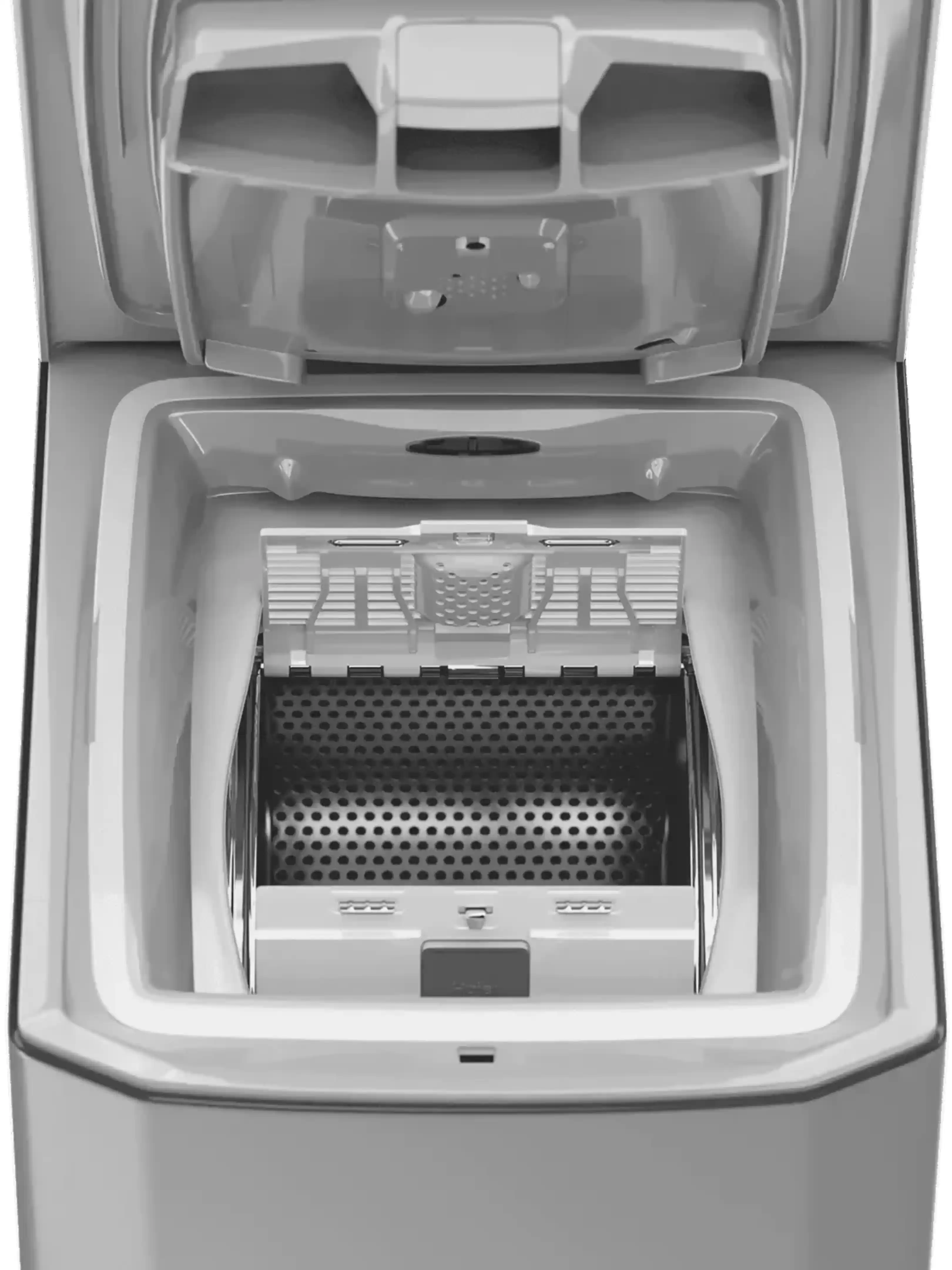Стиральная машина вертикальная Haier RTXS G584TMHR-07 (40.5см / 8кг / 1400об / пар / инвертор / SoftOpening / Серебро)-5