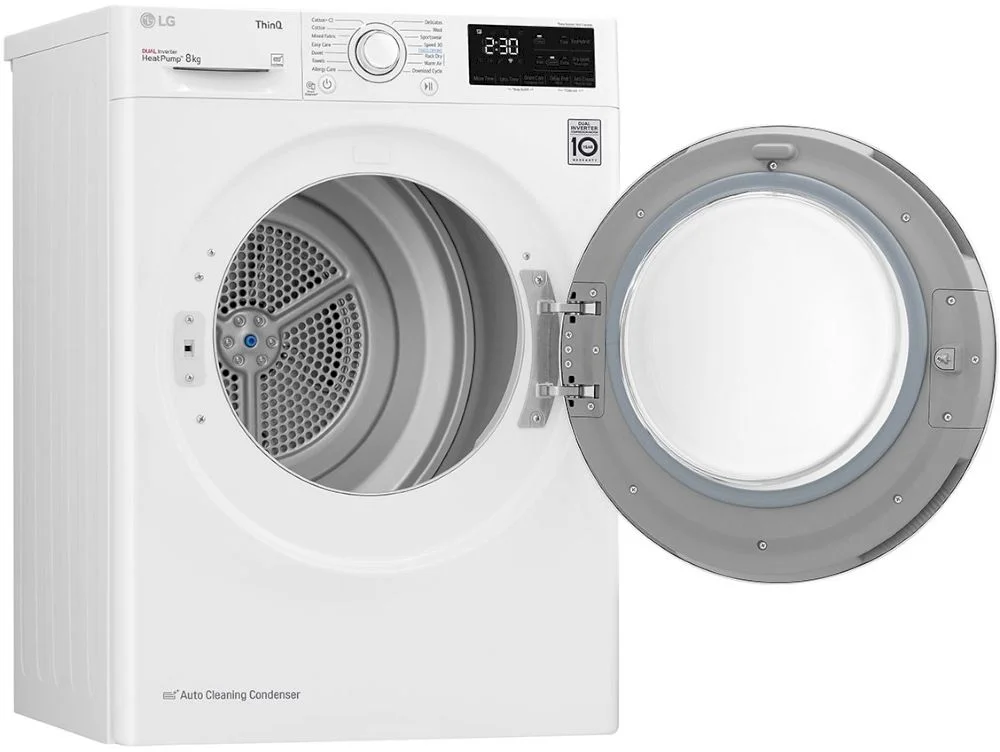 Сушильная машина с тепловым насосом LG RH80V3AV6N (69см / 8кг / Конденсационная / Allergy Care / Eco Hybrid™ / DUAL Inverter Heat Pump™/ThinQ™/Wi-Fi)-8