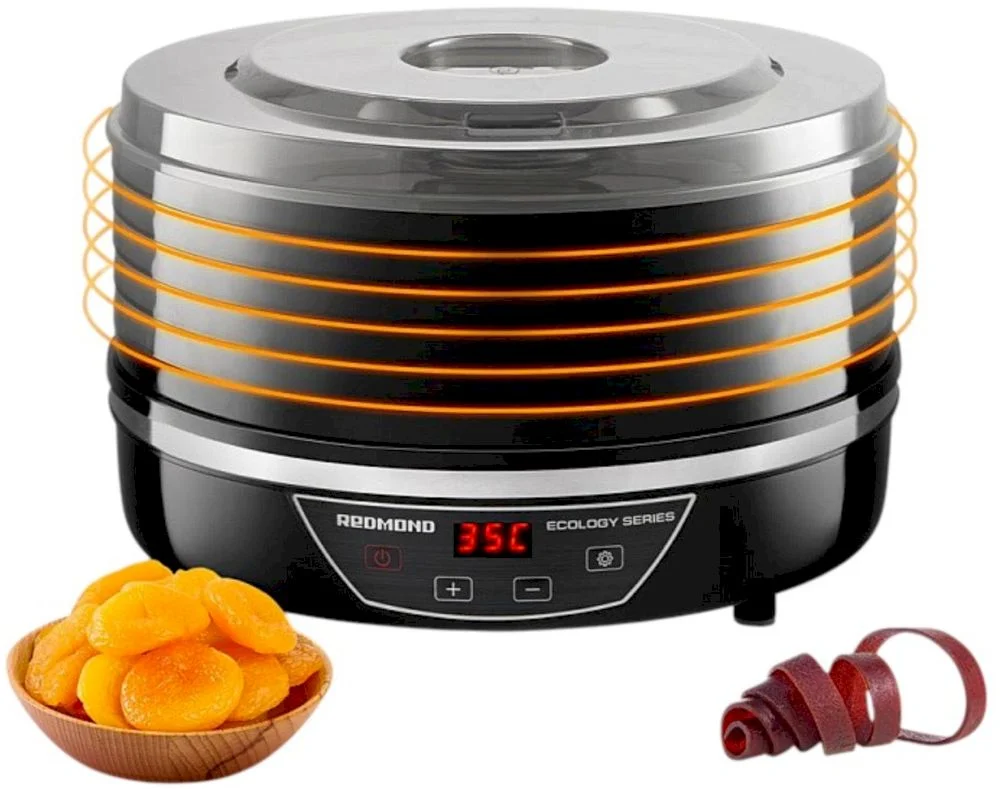 Сушилка для овощей и фруктов Редмонд FD1102 (500 Вт, 35-70°C, 5 секций, регулировка температуры, дисплей, таймер)-3