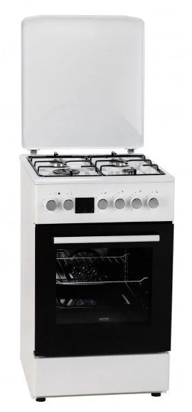 Плита газоэлектрическая MPM MPM-54-KGM-09TE (Белая / духовка - 58 л / Газ-контроль / Электроподжиг)-0