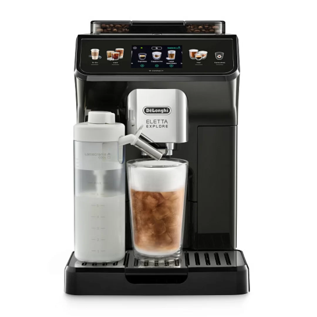 Кофемашина DeLonghi Eletta Explore ECAM450.65.G (кофе зерновой, молотый/ 1450 Вт/ 1.8 л/ автоматический капучинатор/ 11 напитков)-0