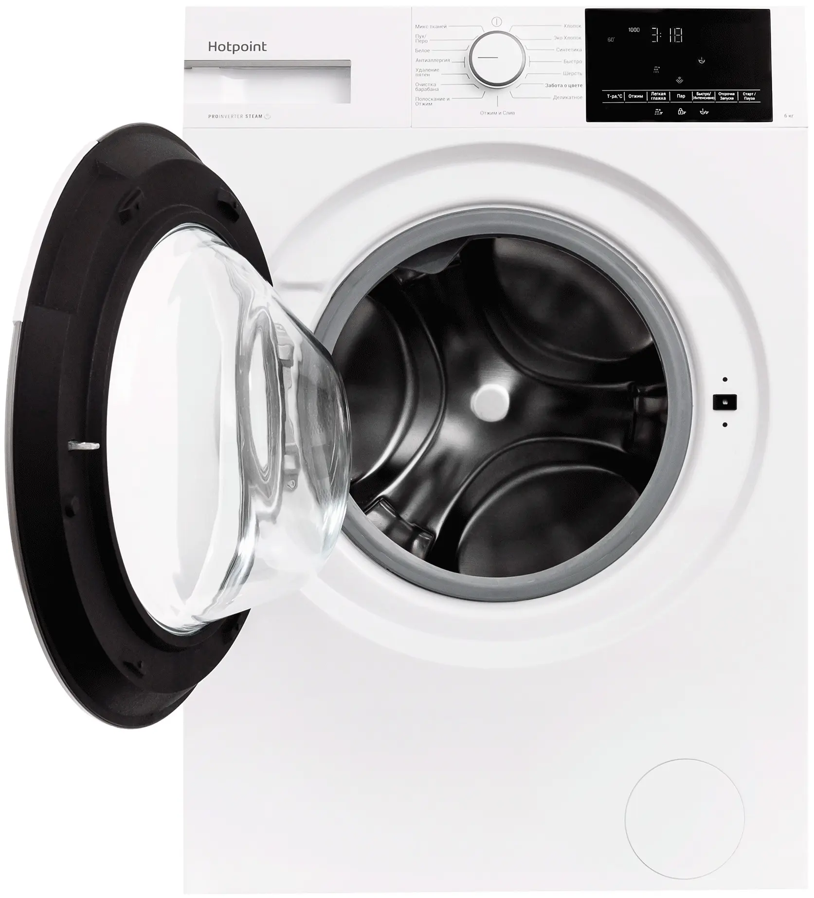 Стиральная машина Hotpoint WSH 6090 VWW (44,3-46,8см / 6кг / 1000об / пар / Инверторный мотор / A)-2