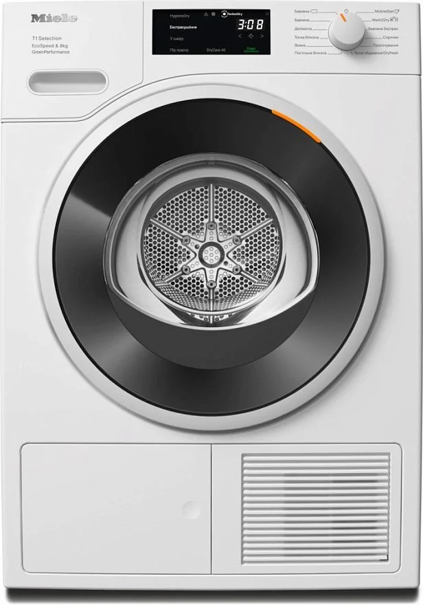 Сушильная машина с тепловым насосом Miele TSF763 WP EcoSpeed (T1 / 64,3см / 8кг / FragranceDos / EcoDry / DryCare 40 / Miele@home)-0