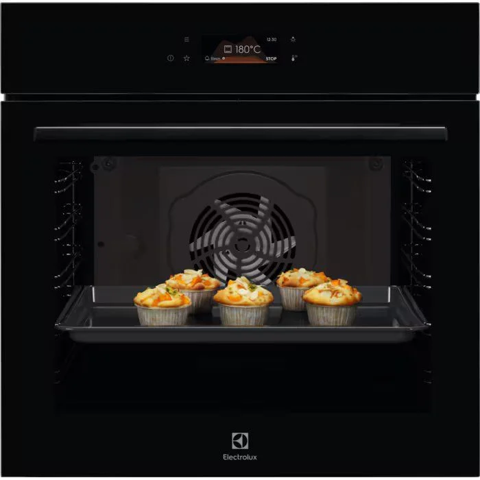 Духовой шкаф Electrolux LOE8F38Z (MealAssist 700 / 72 л / до 300°C / Чёрное стекло / Катализ / телескопич. напр.(x1) / SoftClose)-0