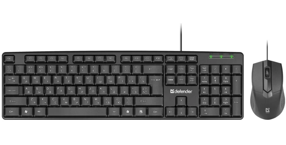Проводной комплект клавиатура + мышь DEFENDER Dakota C-270-0