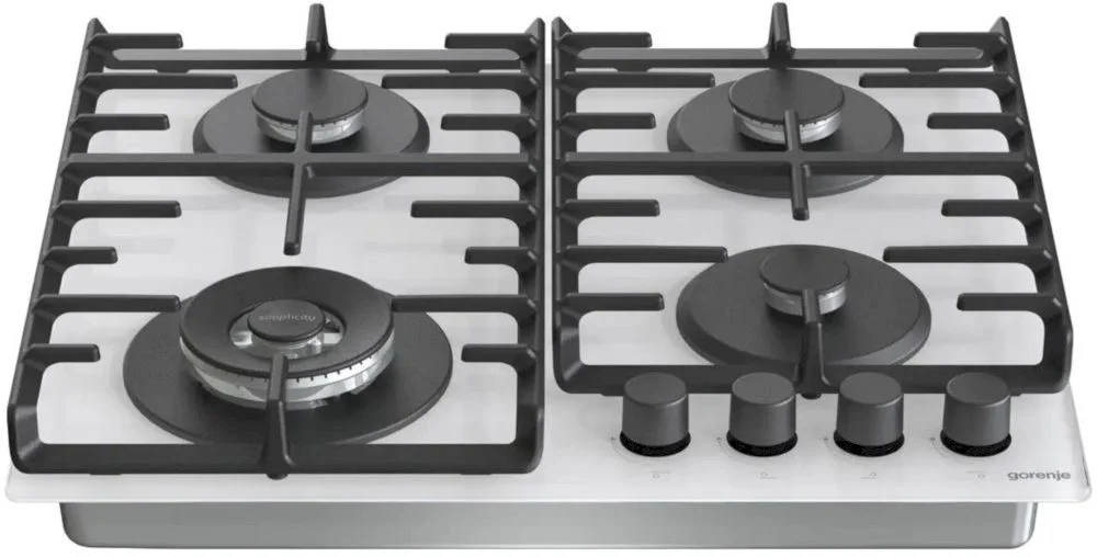 Поверхность газовая Gorenje GTW642SYW (Simplicity 2.1 / белый / закаленное стекло / чугун / WOK)-6