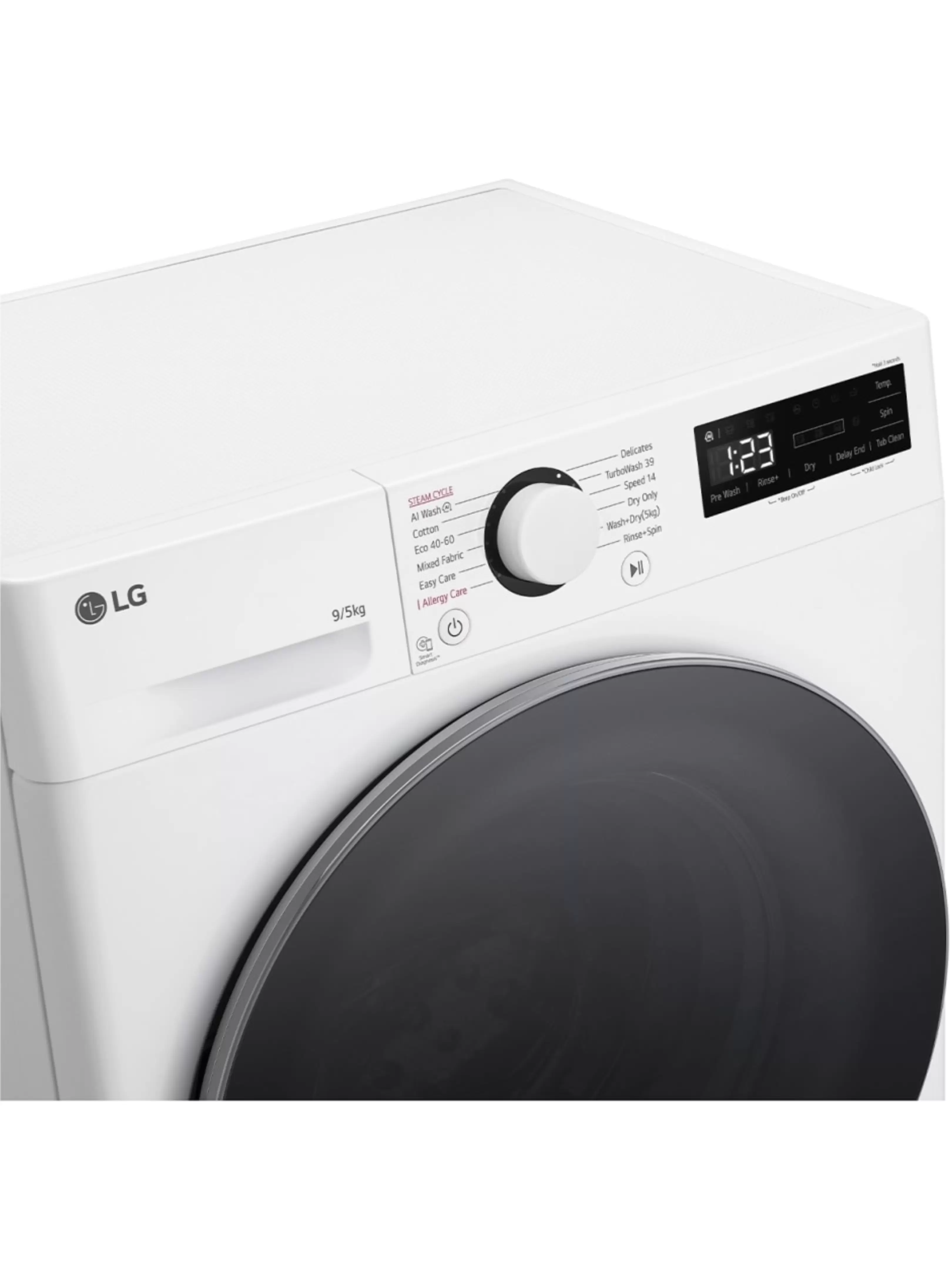 Стирально-сушильная машина LG F2DR509S1W (47.5см / 9кг / 5кг / 1200об / пар / добавление белья / AI DD / TurboWash™360 / Inverter Direct Drive / A+++)-2