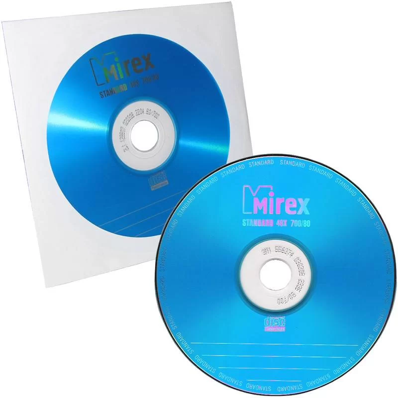 Диск CD-R Mirex 700 Mb, 48х, Standart, Бум. конверт (1), (1/600)-0
