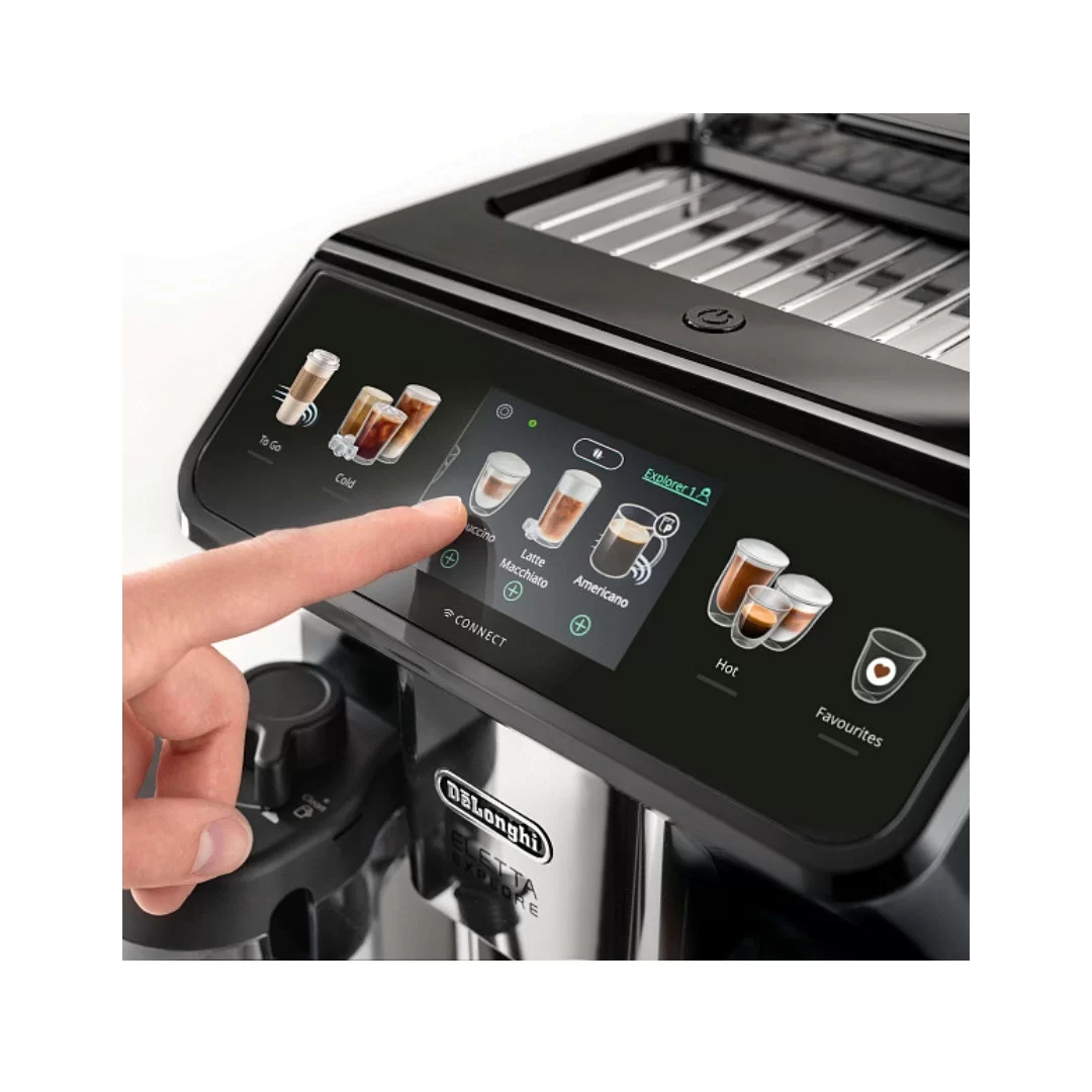 Кофемашина DeLonghi Eletta Explore ECAM450.65.G (кофе зерновой, молотый/ 1450 Вт/ 1.8 л/ автоматический капучинатор/ 11 напитков)-2