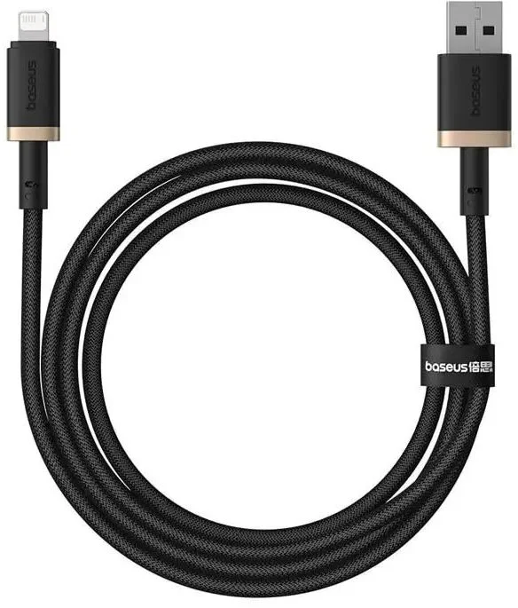 Кабель Baseus Cafule Series Lightning - USB, 1м, Черный/Золотой-0