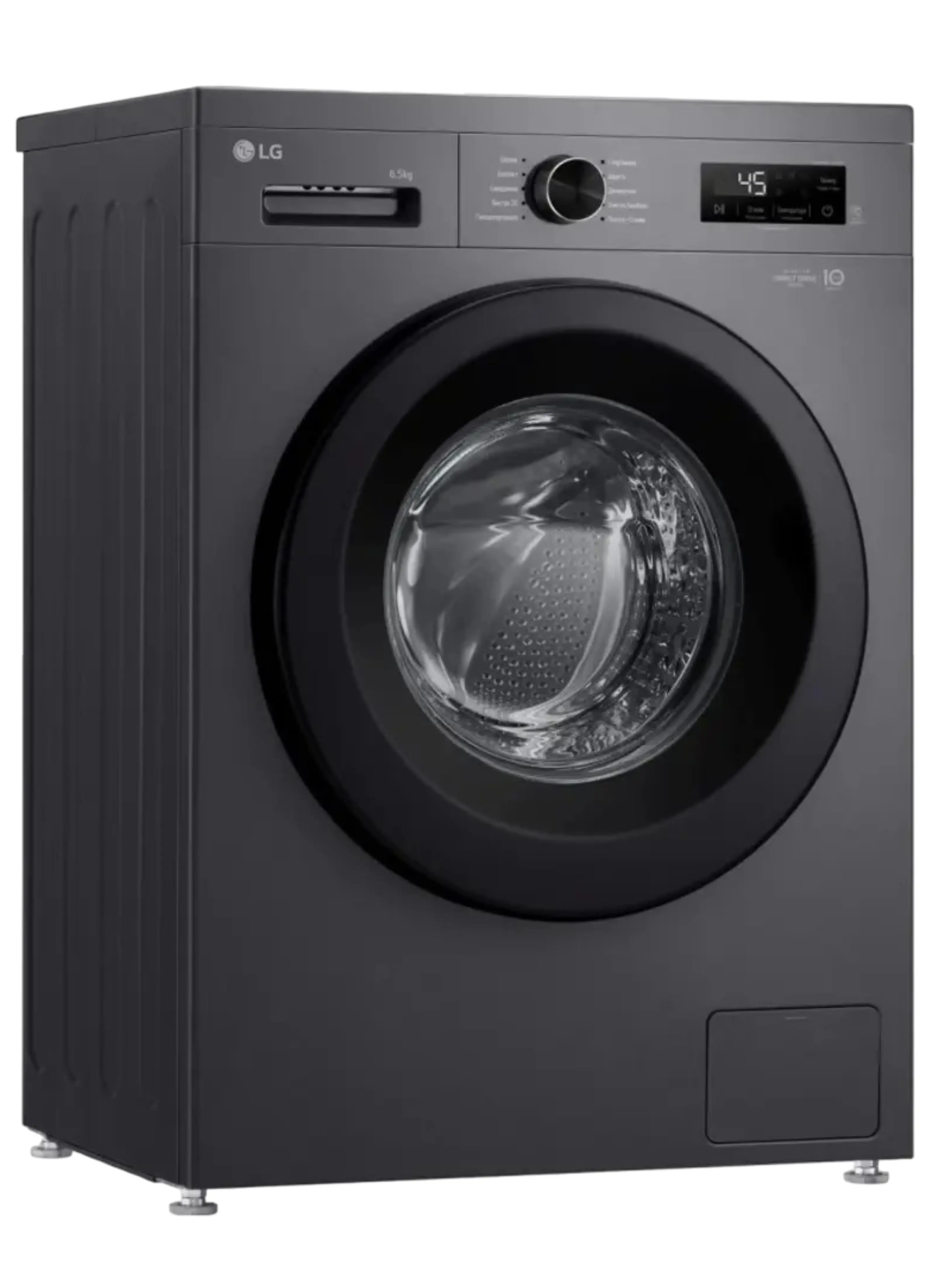 Стиральная машина LG F2Y1HYP6J (44см / 7кг / 1200об / пар / 6 Motion DD / Smart Diagnosis / Inverter Direct Drive / A+++ / Чёрная)-1