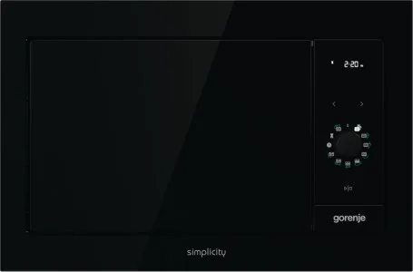 Микроволновая печь встраиваемая Gorenje BM235G1SYB (Simplicity / Черный / 23 литров / ширина - 59,5 см / 900 Вт / Гриль 1200 Вт / AquaClean)-0