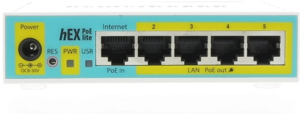 Маршрутизатор Mikrotik hEX PoE Lite (RB750UPr2) 5 портов 10/100 Ethernet -0