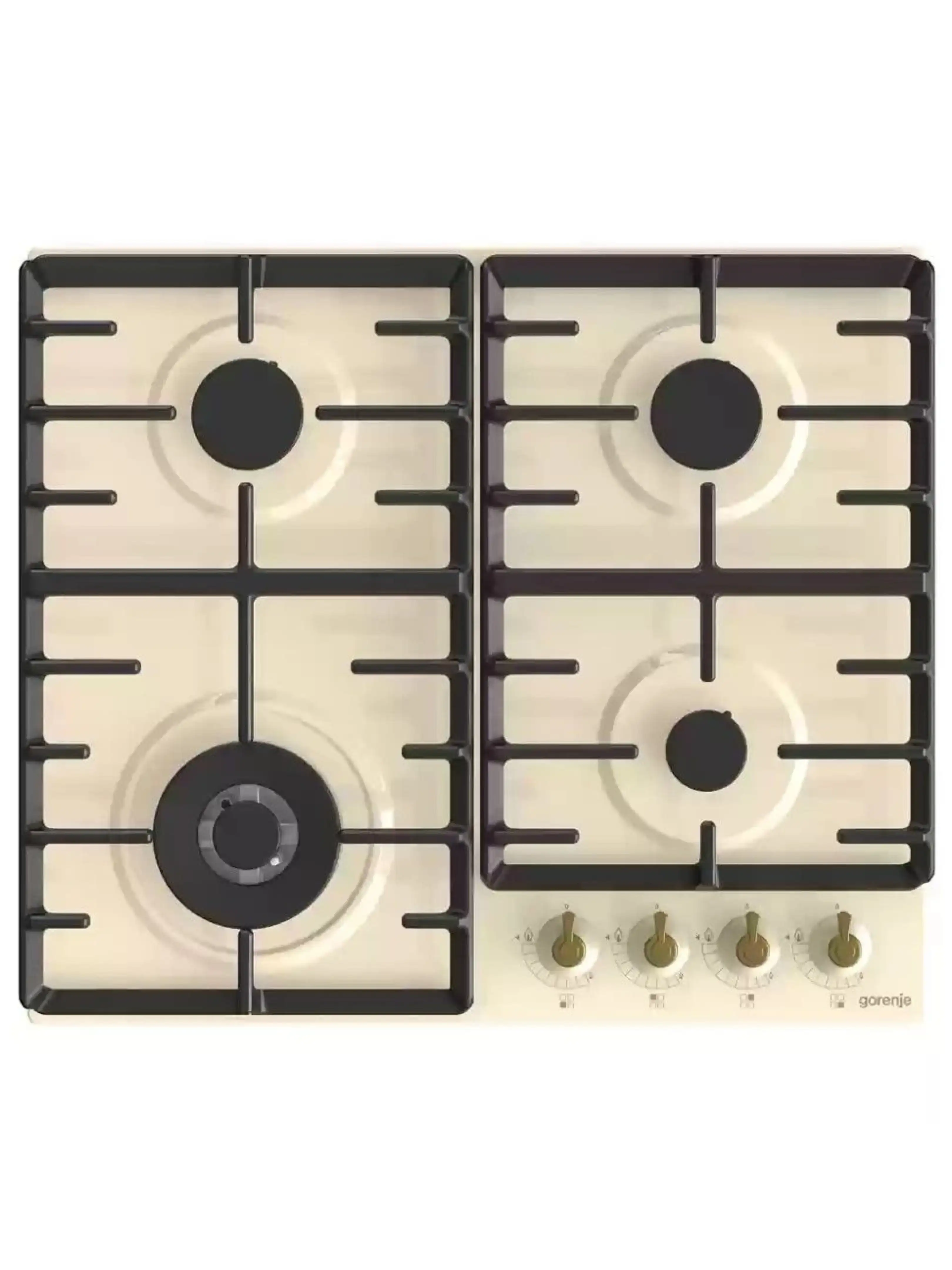 Поверхность газовая Gorenje GW642CLI (Classico / беж / эмаль / чугун / WOK)-1
