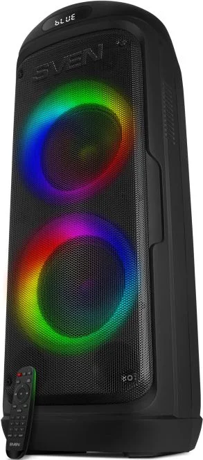 Беспроводная портативная колонка SVEN PS-770 / 100W / microSD / USB / FM / Bluetooth /  Батарея 4400mAh / RGB подсветка / караоке / Чёрный-0