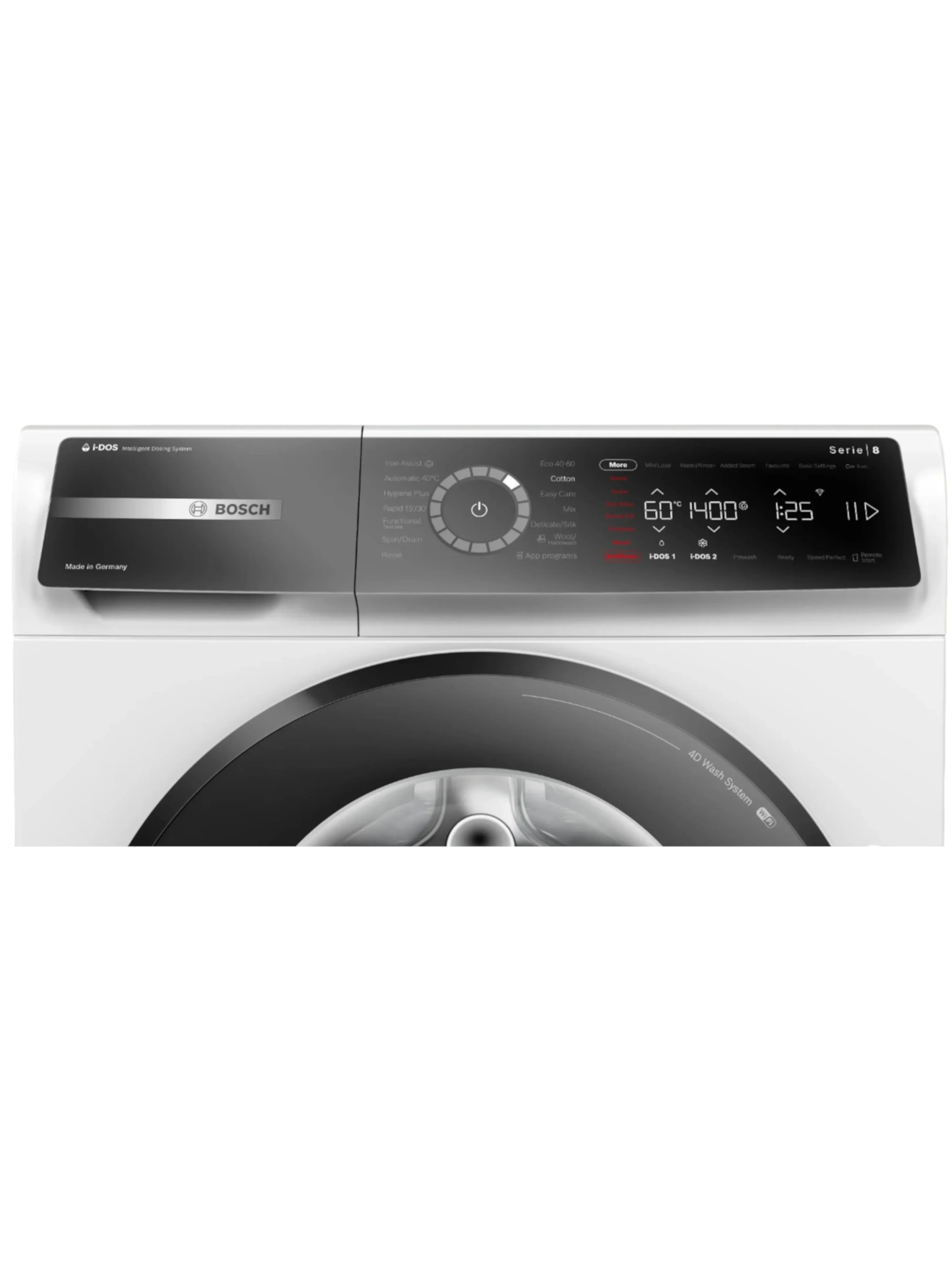 Стиральная машина Bosch WGB244A0SN (Serie8 / 59-64,8см / 9кг / 1400об / пар / i-DOS / SpeedPerfect / ActiveWater Plus / A+++)-3