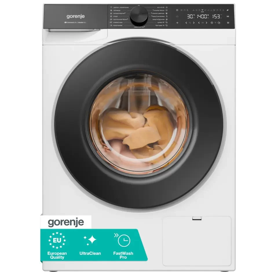 Стиральная машина Gorenje WG694A11 (54-57см / 9кг / 1400об / пар / AddClothes / AntiCrease / Inverter PowerDrive / Wi-Fi / А+++)-0