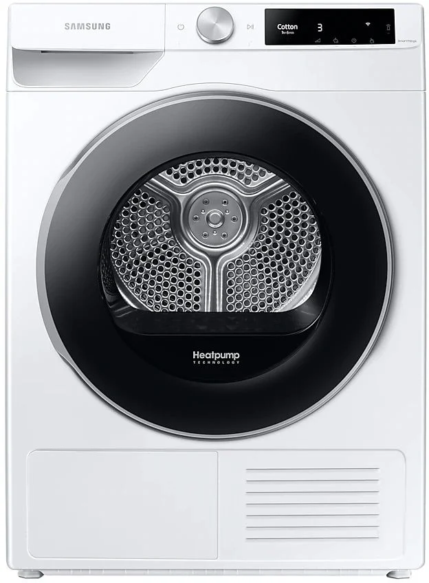 Сушильная машина с тепловым насосом Samsung DV90T6240LE/S7 (DV6000T / 60 см / 9кг / Hygiene Care / Wrinkle Prevent / AI Control / Wi-Fi)-0