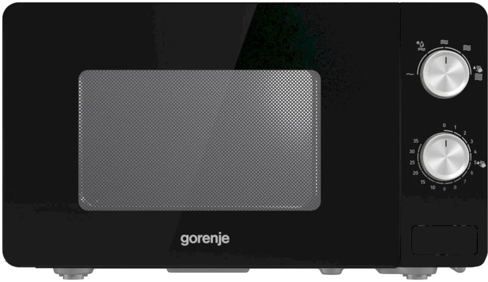 Микроволновая печь Gorenje MO20E1B (Essential / 20 л, 800 Вт, переключатели поворотный механизм, черный)-0