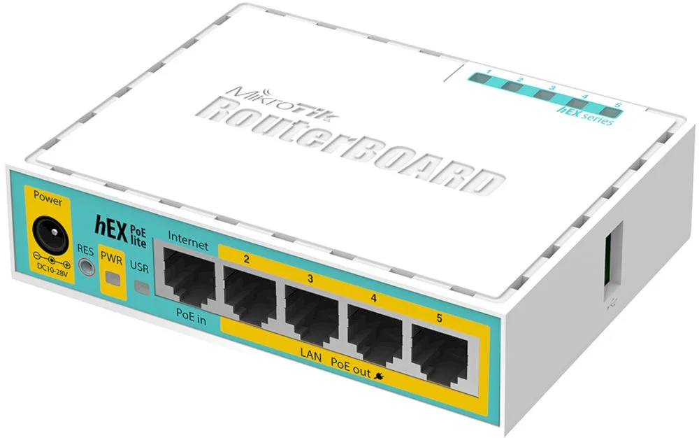 Маршрутизатор Mikrotik hEX PoE Lite (RB750UPr2) 5 портов 10/100 Ethernet -2