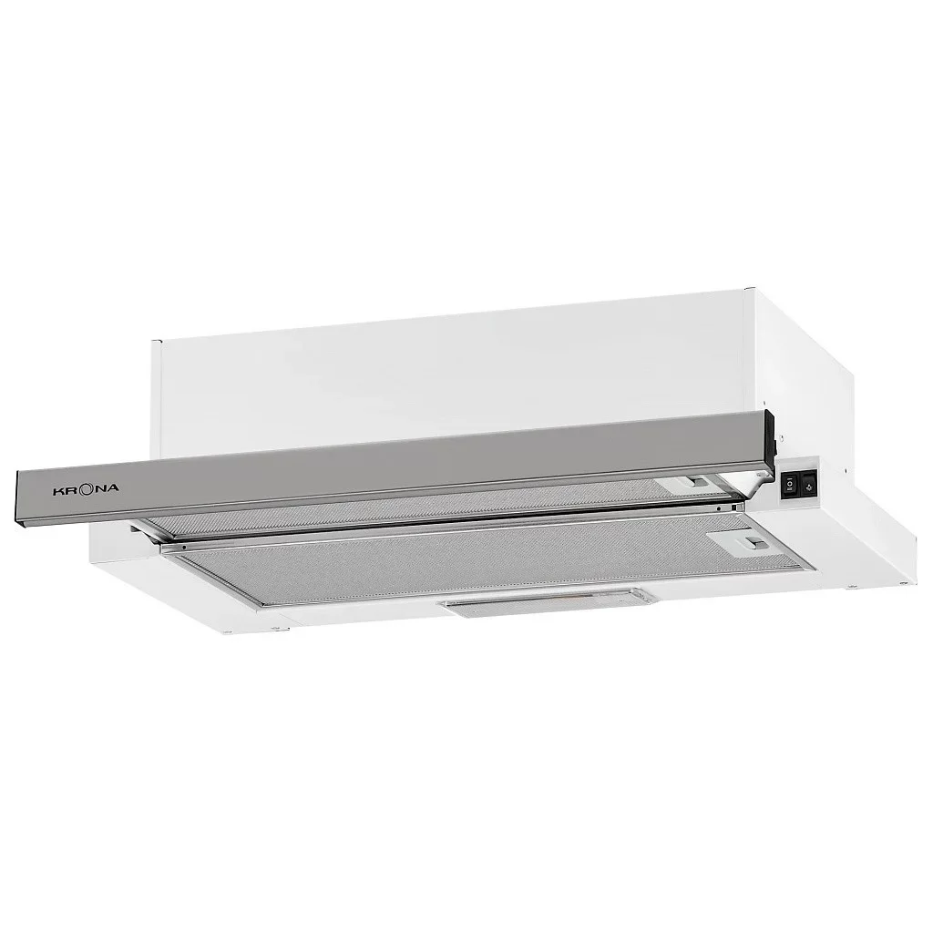 Вытяжка телескопическая KRONA KERRY 600 INOX PB (527 м³/ч / 110 Вт / LED освещение 1x3 Вт / ширина - 60 см / нерж. сталь / металл)-0