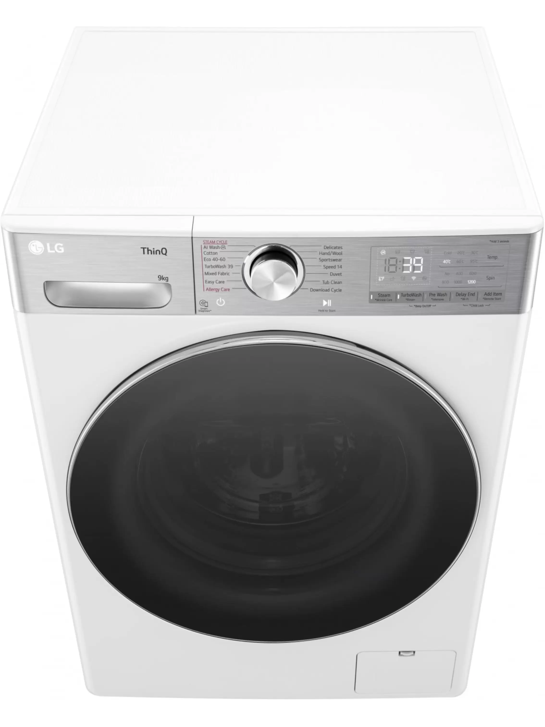 Стиральная машина LG F2WR909P3W (47.5см / 9кг / 1200об / пар / добавление белья / AI DD ™ / TurboWash™ 360˚ / Wi-Fi / Inverter Direct Drive / A+++)-11