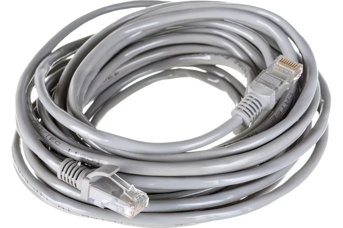 Патч-корд ExeGate 7.5м, UTP, cat.5e, серый-0