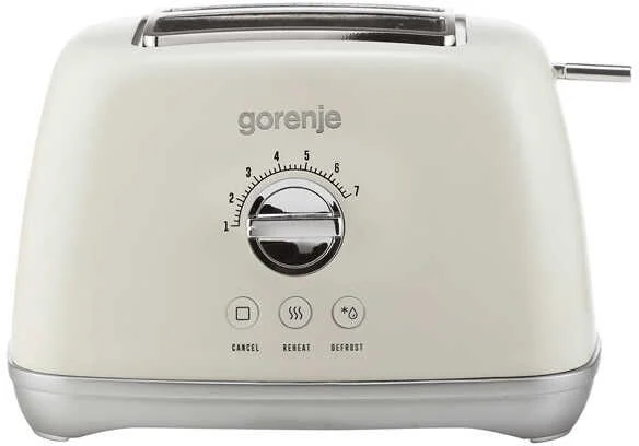 Тостер Gorenje T900RL (1000 Вт/ тостов - 2/ подогрев, размораживание/ белый)-0