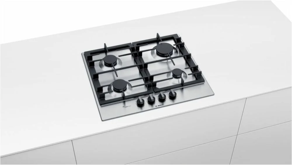 Поверхность газовая Bosch PCP6A5B90 (Serie6 / нерж / чугун / FlameSelect)-4
