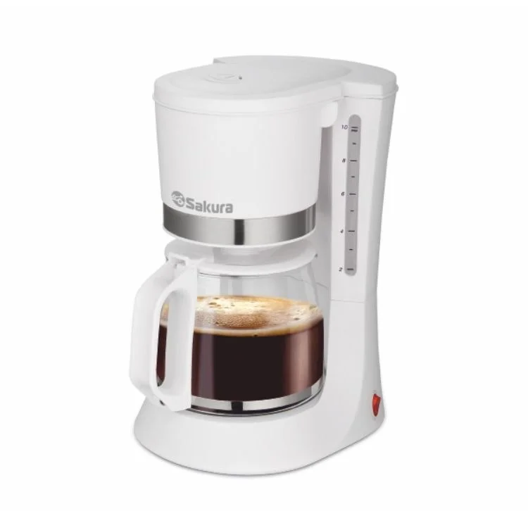 Кофеварка капельная Sakura SA-6117W (используемый кофе - молотый / 700 Вт / 1.2 л)-0