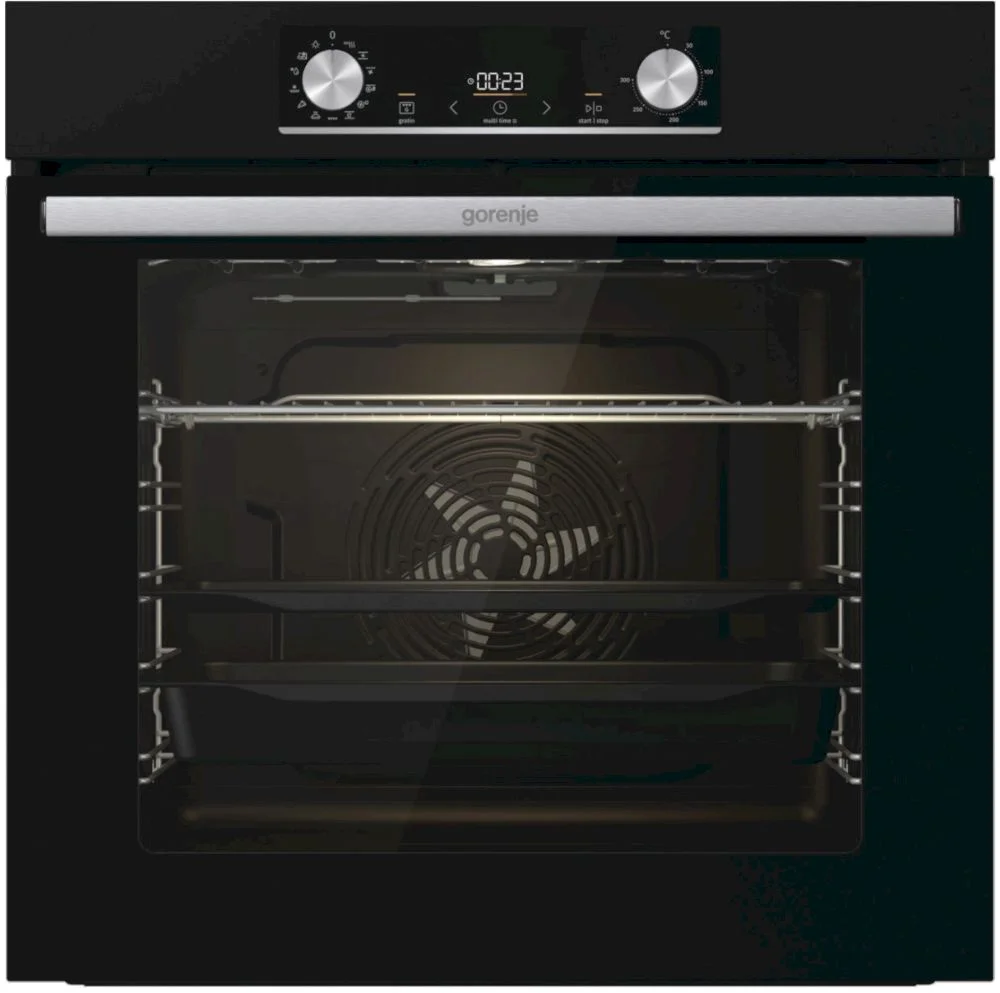 Духовой шкаф Gorenje BOSX6737E03B (Essential / 77 л / до 300 °C / Чёрный, стекло / AquaClean / PerfectGrill / съемные направляющие / А / IconLED)-2