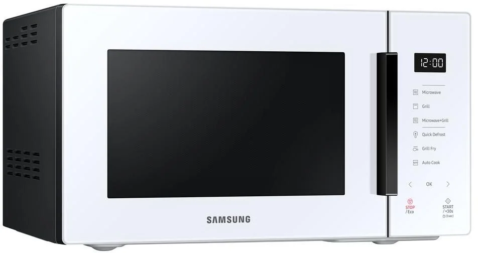 Микроволновая печь Samsung MG23T5018CW (23 л, 800 Вт, переключатели сенсор, гриль 1100 Вт, дисплей, белый)-0
