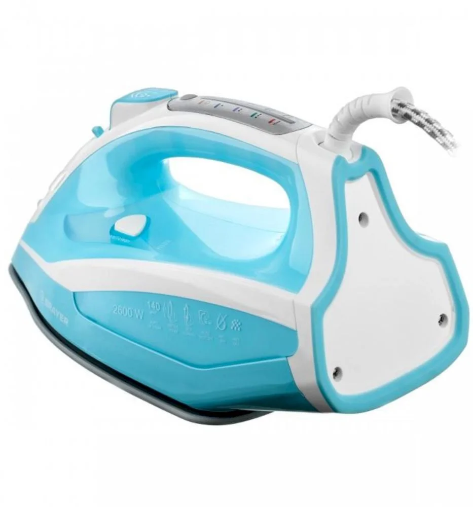 Утюг Brayer BR4000 белый/голубой (2600 Вт/ подошва - керамика / паровой удар - 140 г/мин/ 1,9 м/ автоотключение)-2