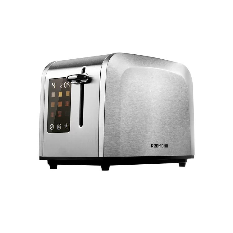 Тостер Redmond T903 (900 Вт/ тостов - 2/ подогрев, размораживание, поддон для крошек/ металлический)-0