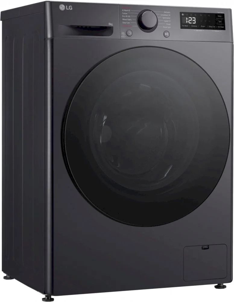 Стиральная машина LG F2WR508S2M (47.5см / 8кг / 1200об / пар / добавление белья / AI DD ™ / Smart Diagnosis / Inverter Direct Drive / A+++ / Чёрная)-1