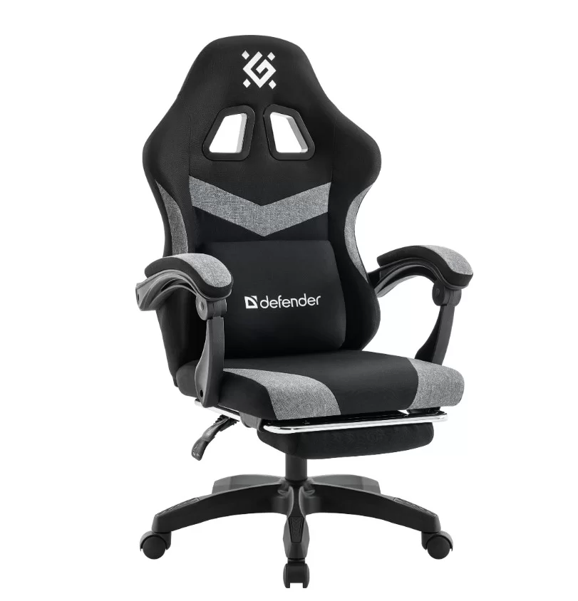 Игровое кресло Defender Runa PRO чёрный/серый, ткань-0