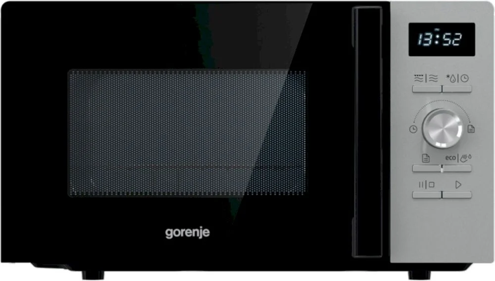 Микроволновая печь Gorenje MO20A4XH (Advanced / 20 л, 800 Вт, переключатели кнопки + поворотный механизм, гриль 1000 Вт, серебристый/черный)-0