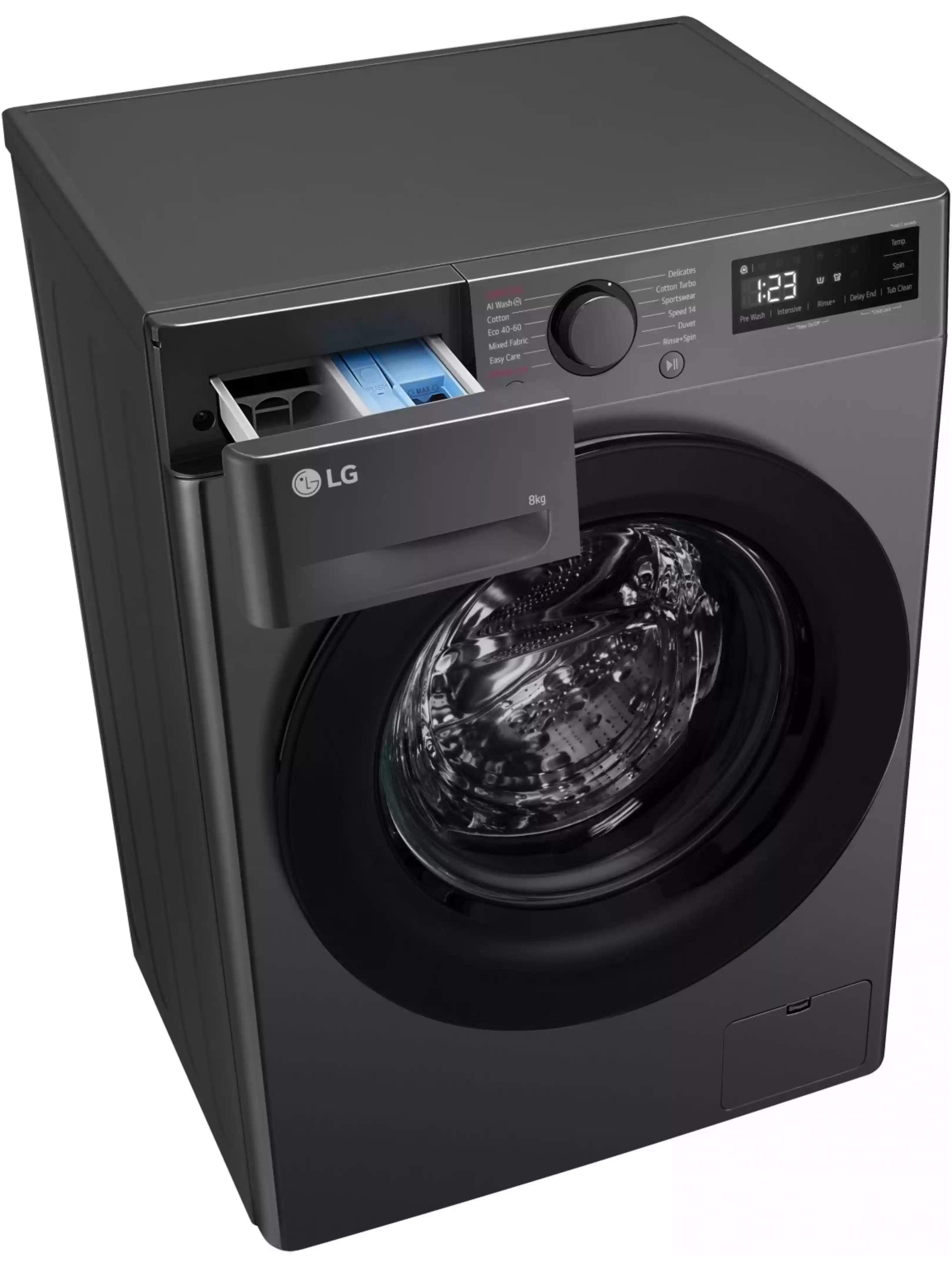 Стиральная машина LG F2WR508SBM (47.5см / 8кг / 1200об / пар / добавление белья / AI DD ™ / Steam™ / Inverter Direct Drive / A+++ / Чёрный)-11