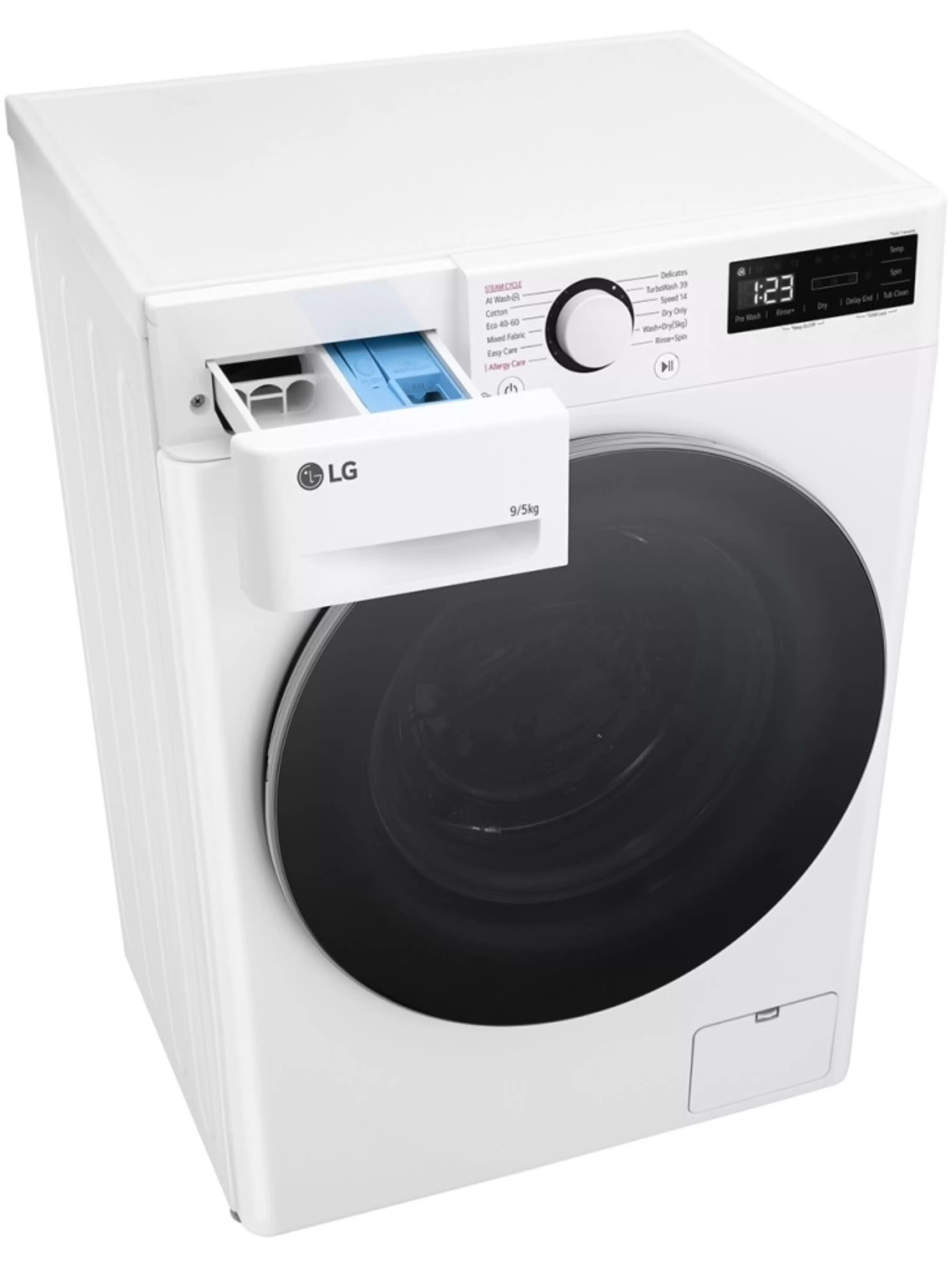 Стирально-сушильная машина LG F2DR509S1W (47.5см / 9кг / 5кг / 1200об / пар / добавление белья / AI DD / TurboWash™360 / Inverter Direct Drive / A+++)-8