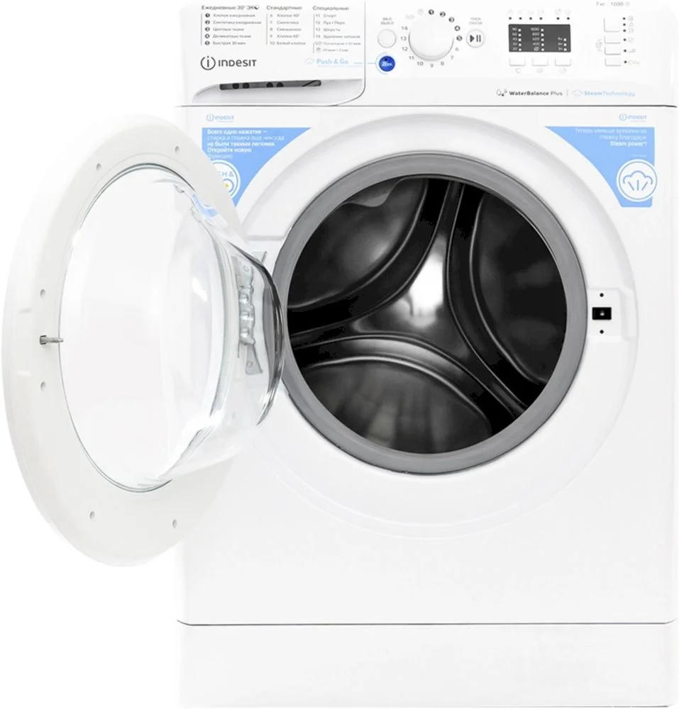 Стиральная машина Indesit BWSA 7109 WWV RU (43.5см / 7кг / 1000об / пар / Water Balance Plus)-2