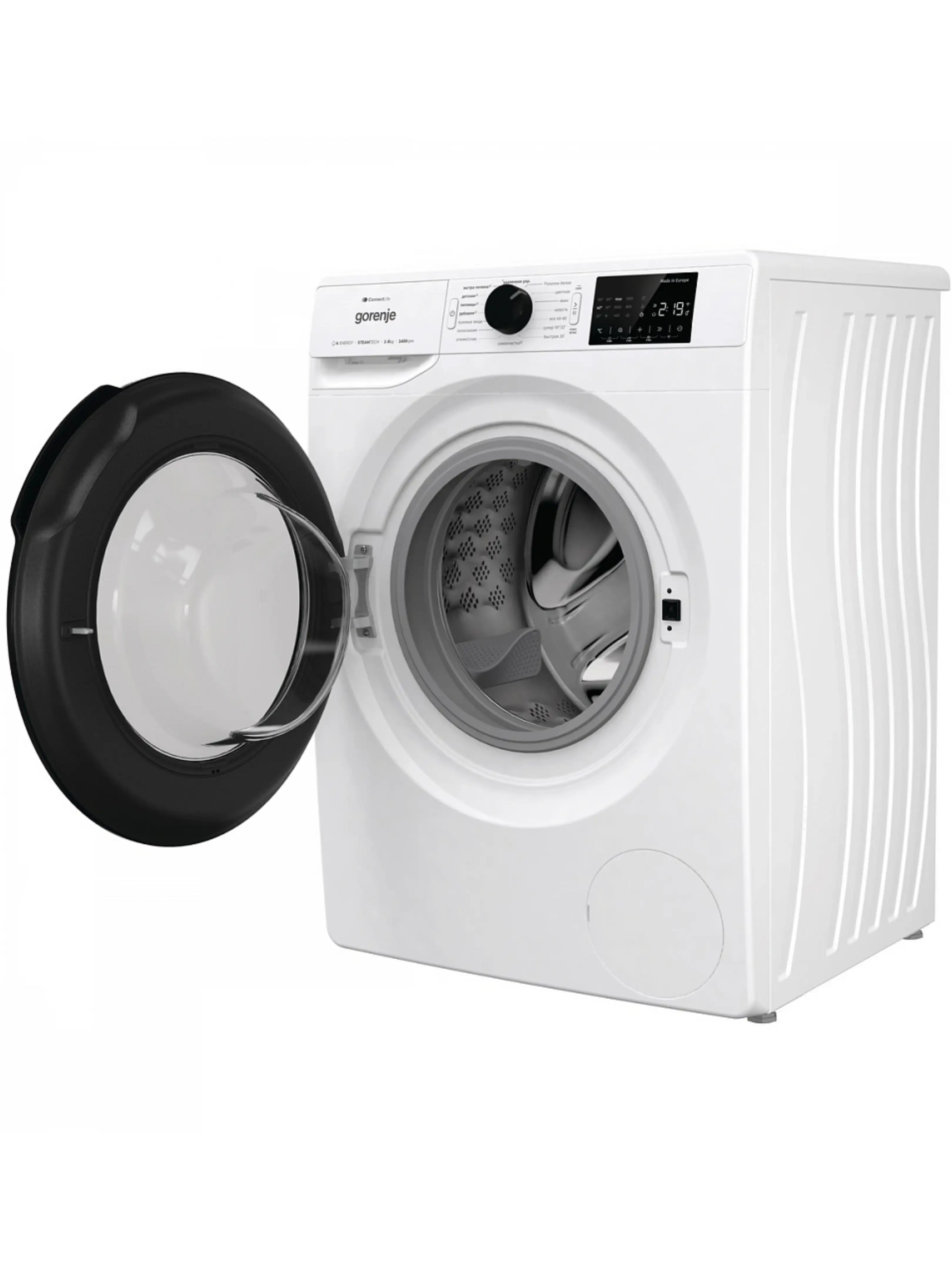 Стиральная машина Gorenje WGPNEI84A1SW (Essential / 54,5 см / 8кг / 1400об / пар / Wi-Fi / А+++)-4