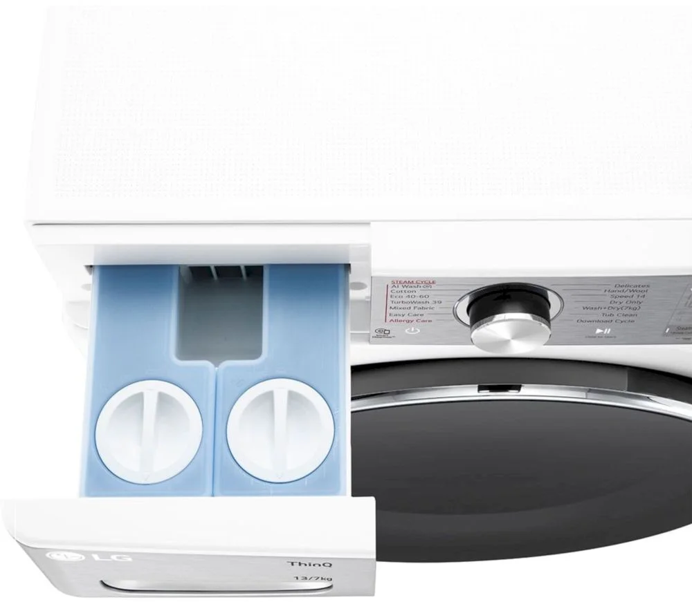 Стирально-сушильная машина LG F4DR913P3WA (61.5см /13кг/7кг/ 1400об / пар / AI DD / TurboWash™360 / Wi-Fi / Inverter Direct Drive / A+++)-6