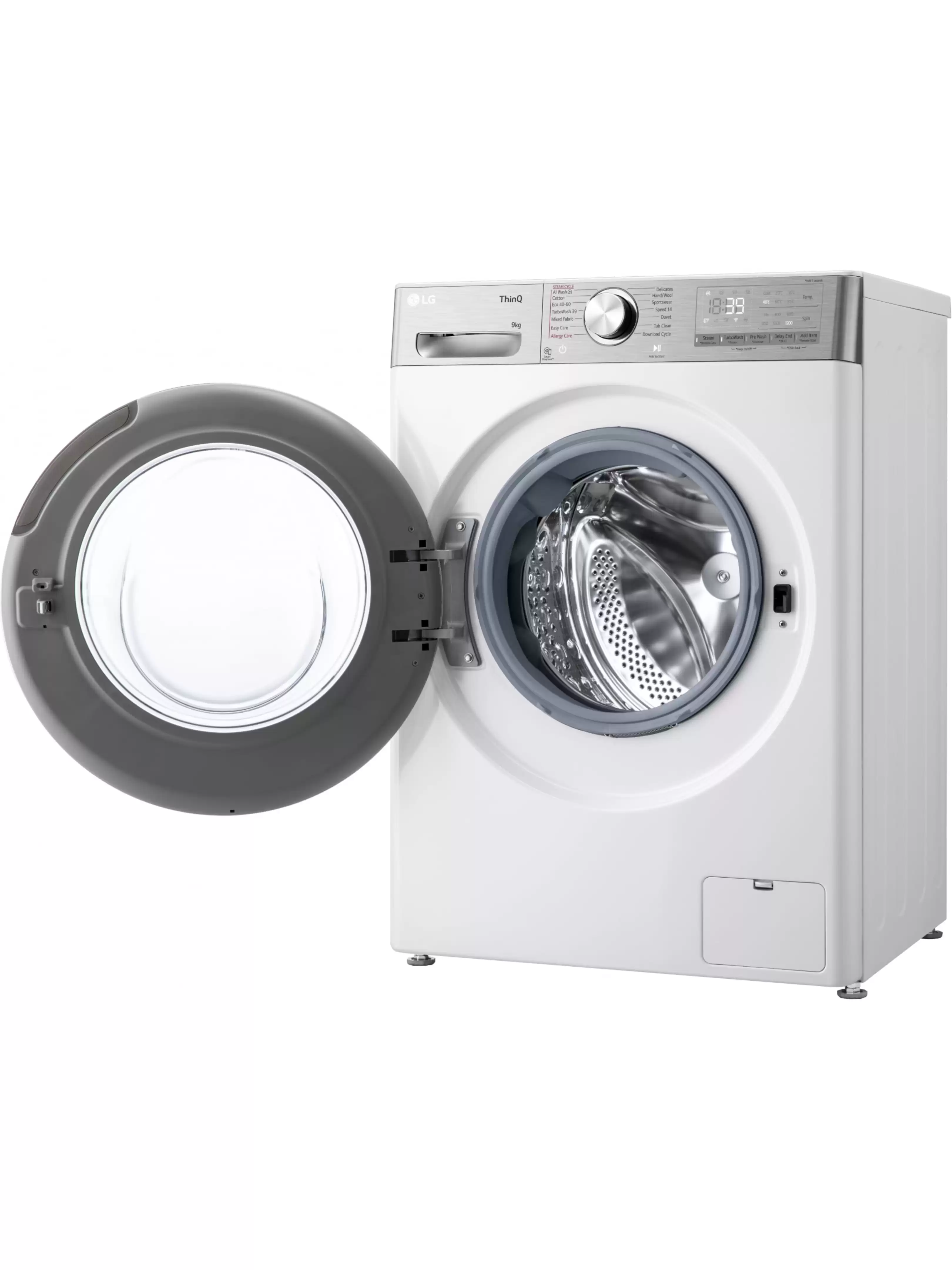 Стиральная машина LG F2WR909P3W (47.5см / 9кг / 1200об / пар / добавление белья / AI DD ™ / TurboWash™ 360˚ / Wi-Fi / Inverter Direct Drive / A+++)-4