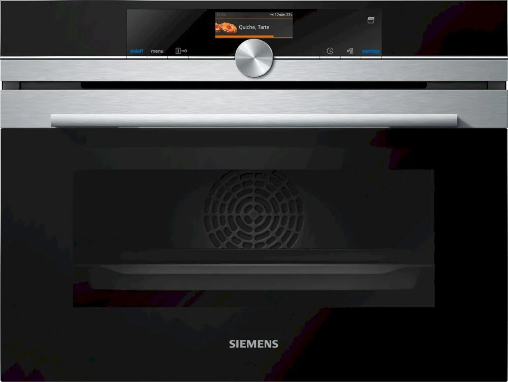 Духовой шкаф-пароварка Siemens CS636GBS2 (iQ700 / 47 л / до 250 °C / Нерж. / Резервуар для воды - 1 л / Сенсорный дисплей)-0