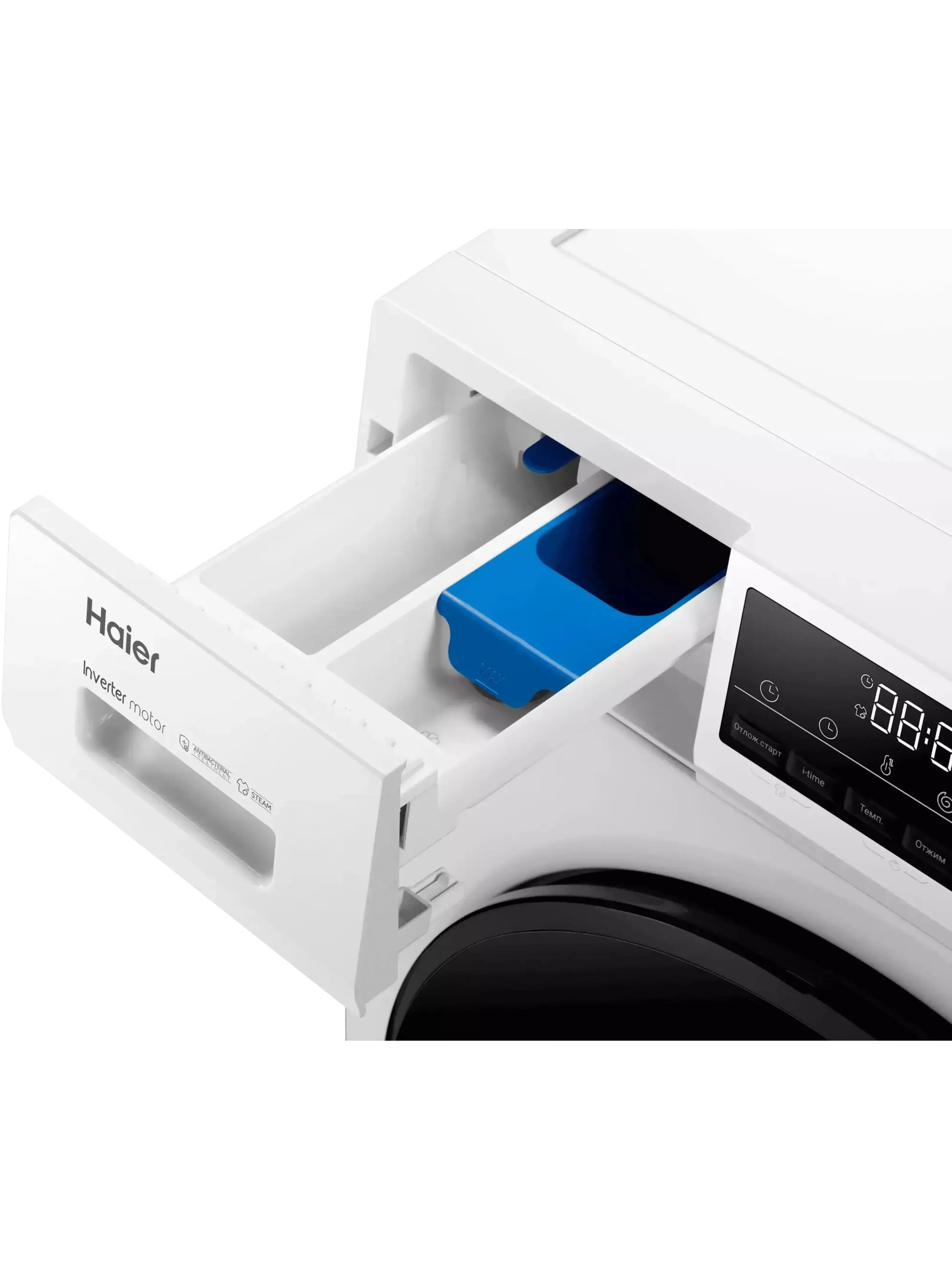 Стиральная машина Haier HW100-BP12406 (60.см / 10кг / 1200об / пар / инвертор / Auto weighing / Барабан 3D‑Drum)-5