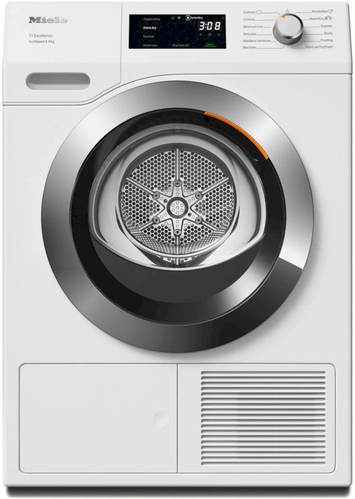 Сушильная машина с тепловым насосом Miele TEF775WP EcoSpeed&8kg (T1 / 63,6см / 8кг / EcoDry / FragranceDos / DryCare / Miele@home)-0